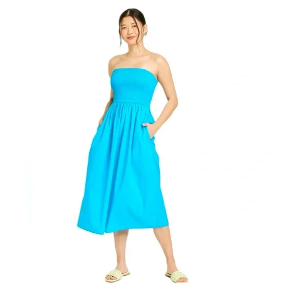 a new day | Dresses | A New Day Smocked Strapless Midi Dress Nwt | Poshmark a new day | Dresses | A New Day Smocked Strapless Midi Dress Nwt | Poshmark